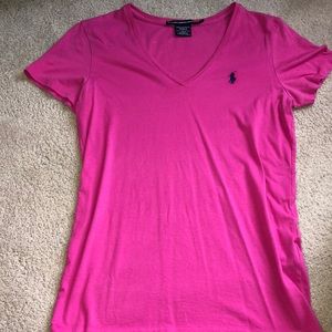 Pink Polo V-neck